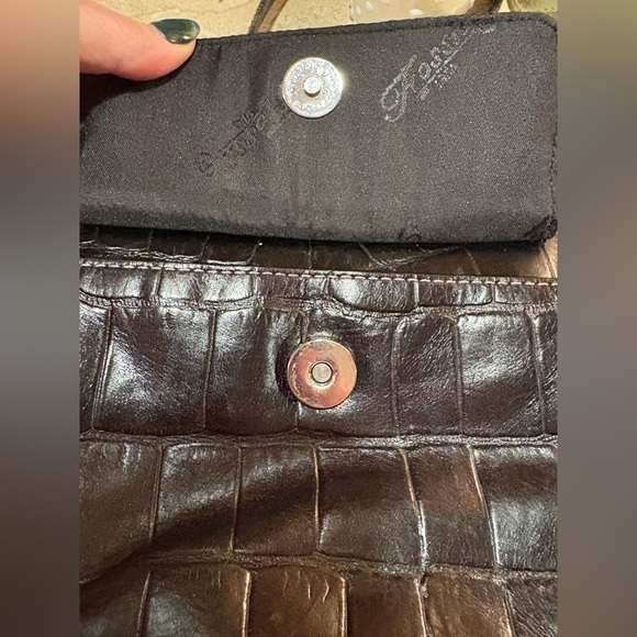 Vintage Fossil Embossed Crocodile Leather Crossbody Bag! - Picture 3 of 13